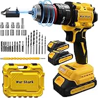 Furadeira Parafusadeira Impacto Brushless 3 Em 1, Parafusadeira e Furadeira Motor Brushless com Impacto 21V Sem Fio 55N.m, 3200 RPM com 2 Baterias