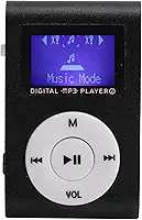 MP3, suporta bateria de longa duração, cartão de memória de 32 GB, visor LCD, clipe traseiro, MP3 Player, jogo para caminhada, esportes, corrida (preto)