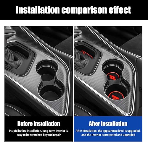 Miniatura 3 de jeseny 11 piezas de forros personalizados para portavasos, alfombrillas para bolsillos de puerta, forros para consola central para accesorios Dodge