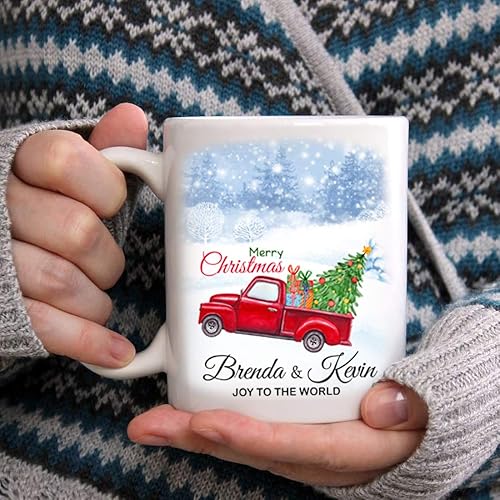 Miniatura 86 de Yeh Gift Tazas de Navidad personalizadas. Taza de café personalizada con tu nombre y nombre de miembro de la familia. Regalos familiares para Ver