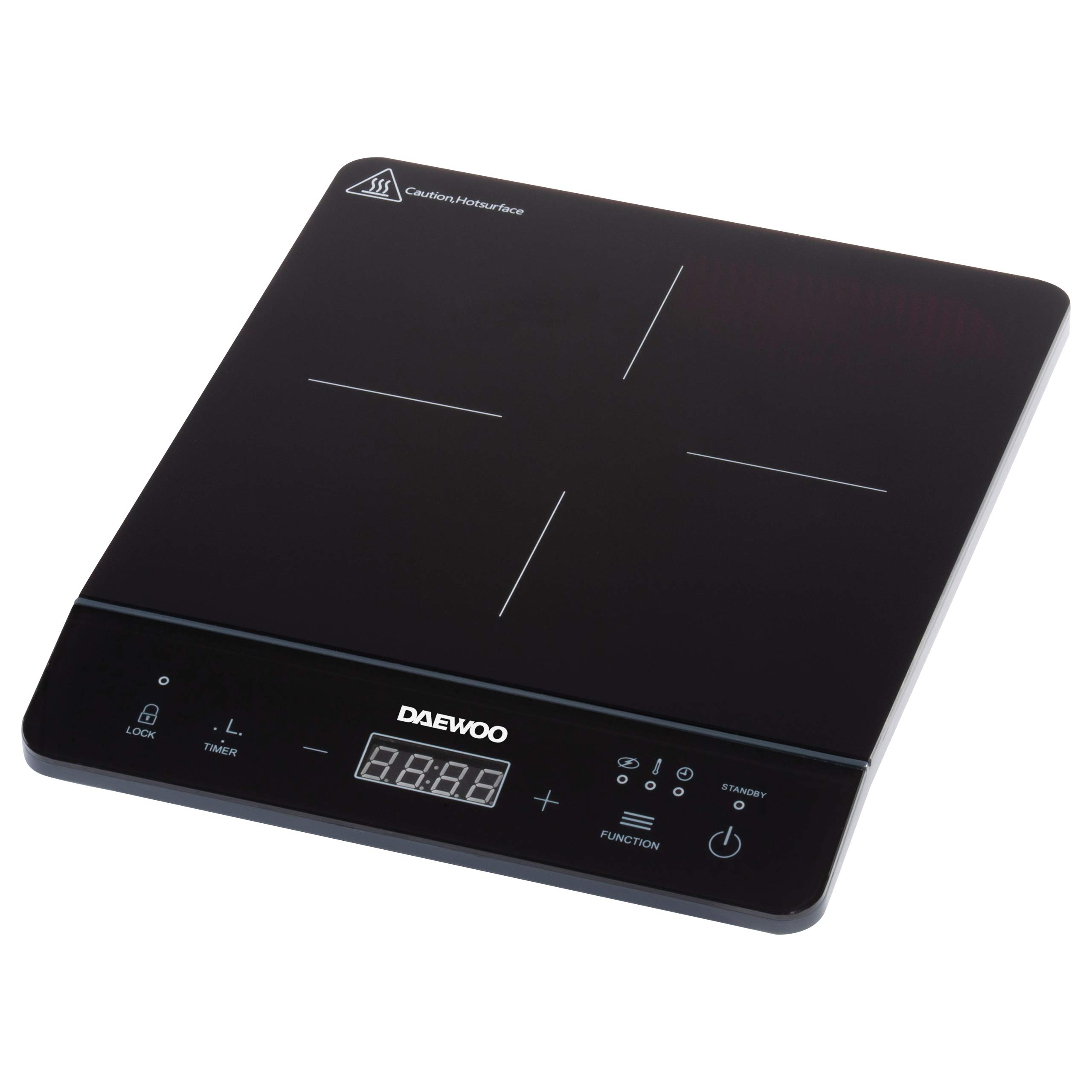 Buy Daewoo 2000W Electric Single Induction Hob with BuiltIn Timer and