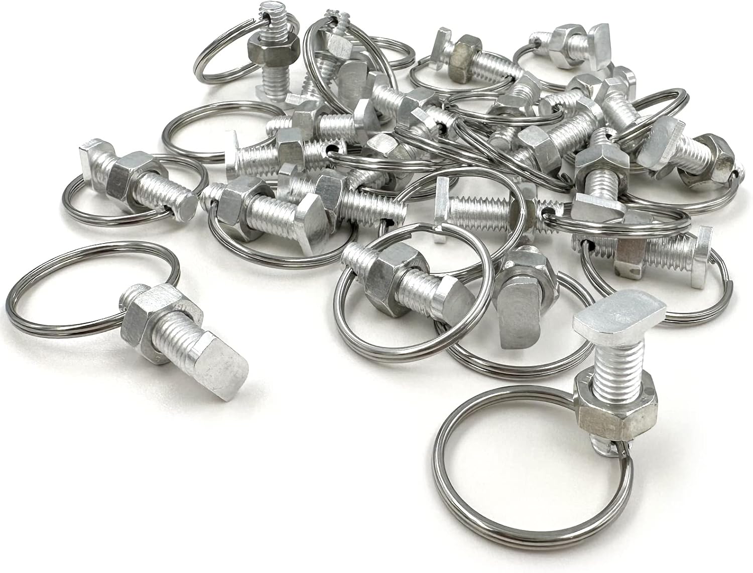 15Pack Greenhouse Bolts and Rings, Aluminium Cropped Head Greenhouse