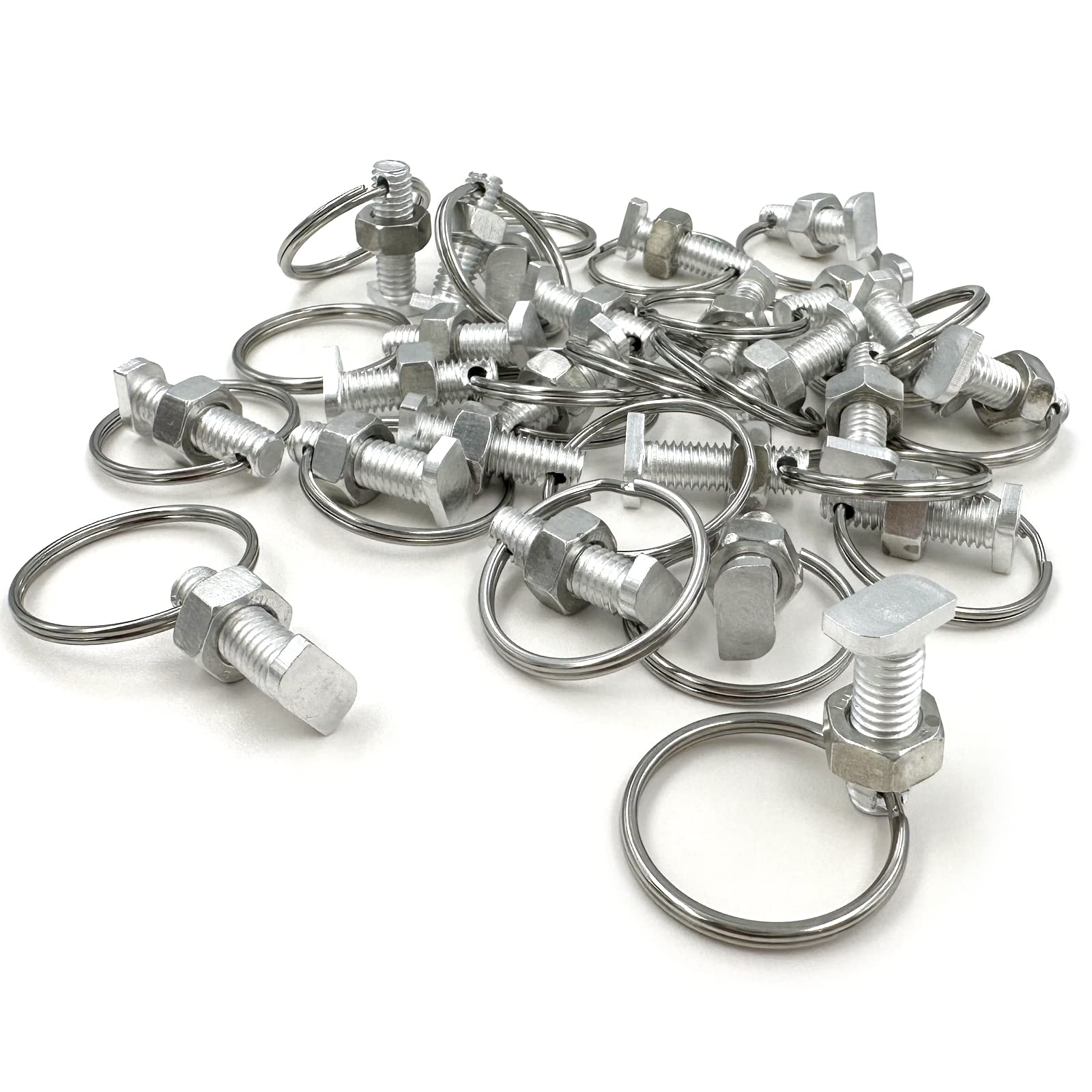 15-Pack Greenhouse Bolts and Rings, Aluminium Cropped Head Greenhouse Bolts and Nuts, Creating Suspension Anchors Point In Glazed Steel Channels to Plant Clips for Climbing Plants, Building Greenhouse