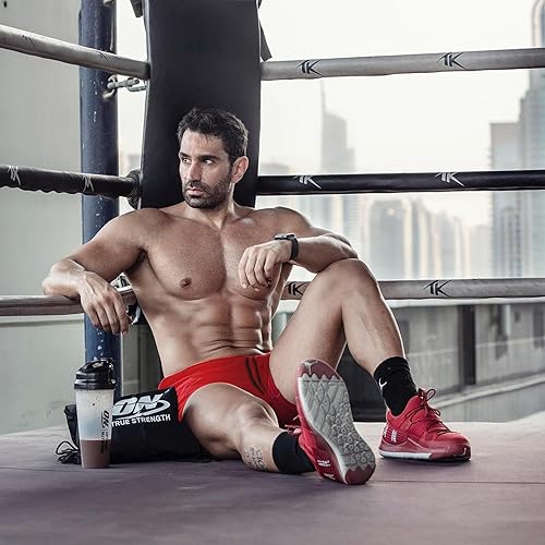 Miniatura 4 de TEZO Pantalones cortos de entrenamiento para hombre, 5 pulgadas, para gimnasio, atletismo, correr, entrenamiento, de secado rápido, pantalones