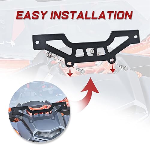 Miniatura 4 de Frokom Soporte de barra de luz en torre de choque, soporte de barra de luz LED para barra de luz delantera LED de 10 a 14 pulgadas, para Can-Am