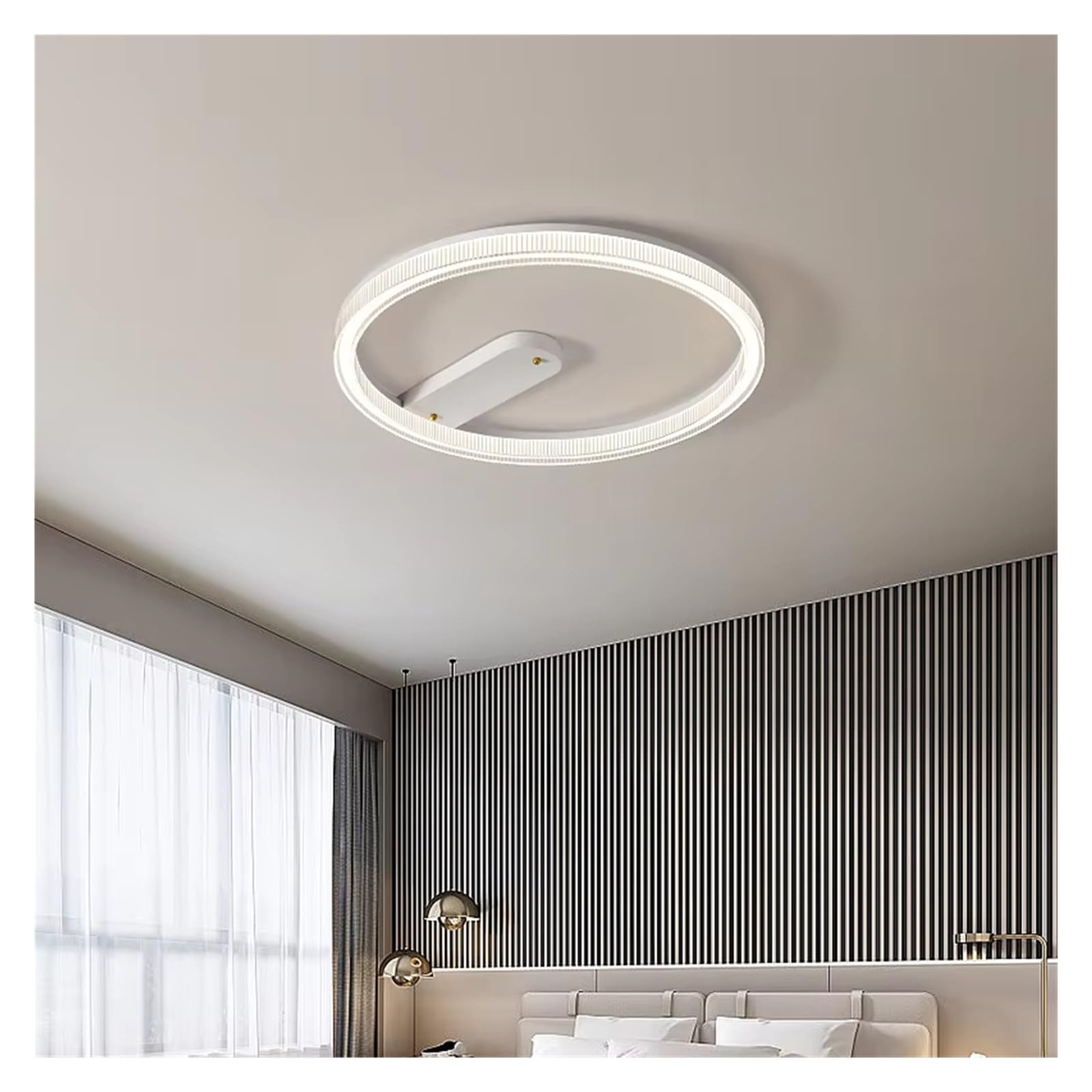 Plafonnier LED blanc 40 cm pour illuminer votre bureau et salon moderne