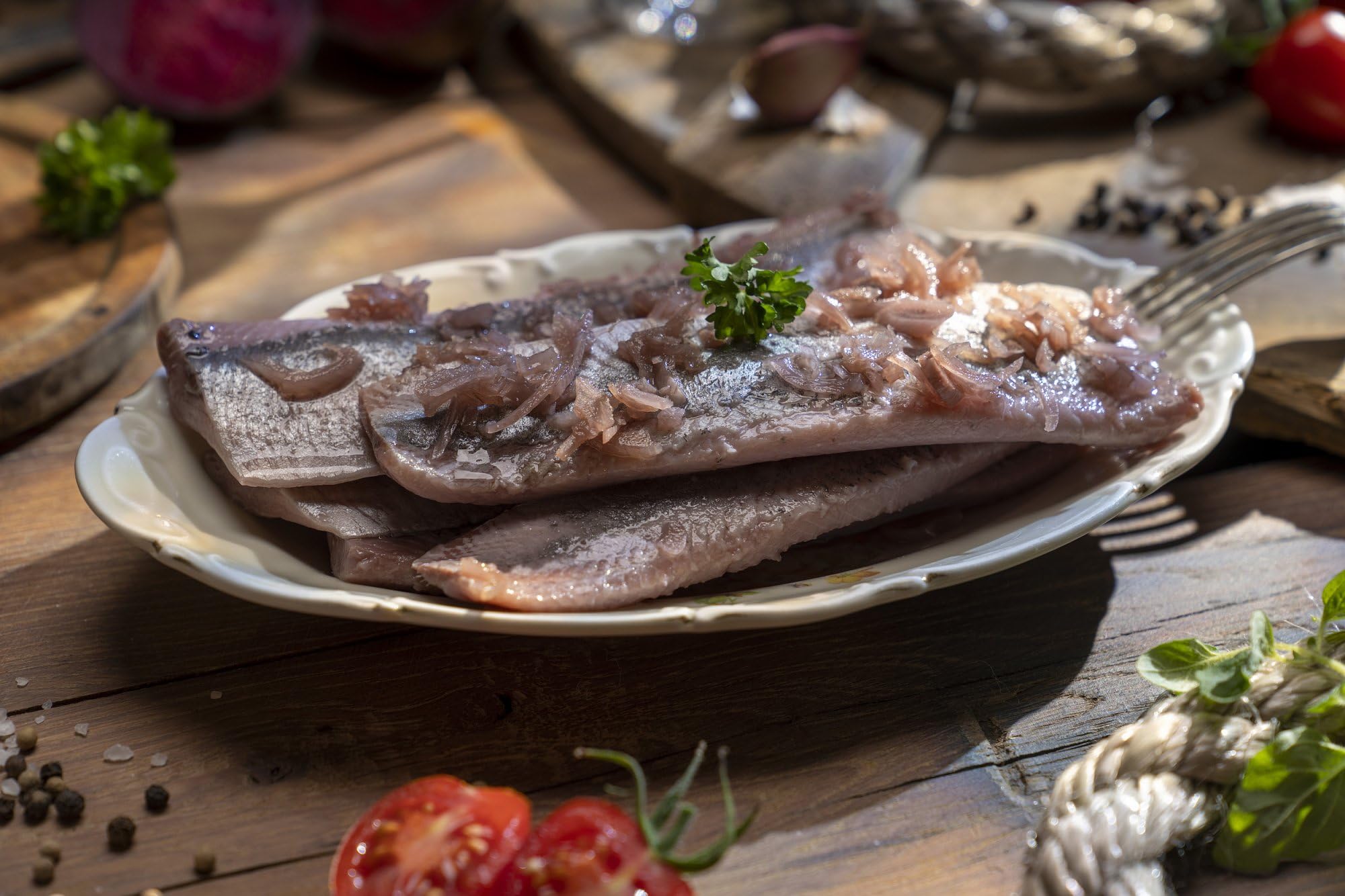 GreetFish Sherry Matjesfilets, Matjesfilets, Zwiebeln, Sherry, 500g