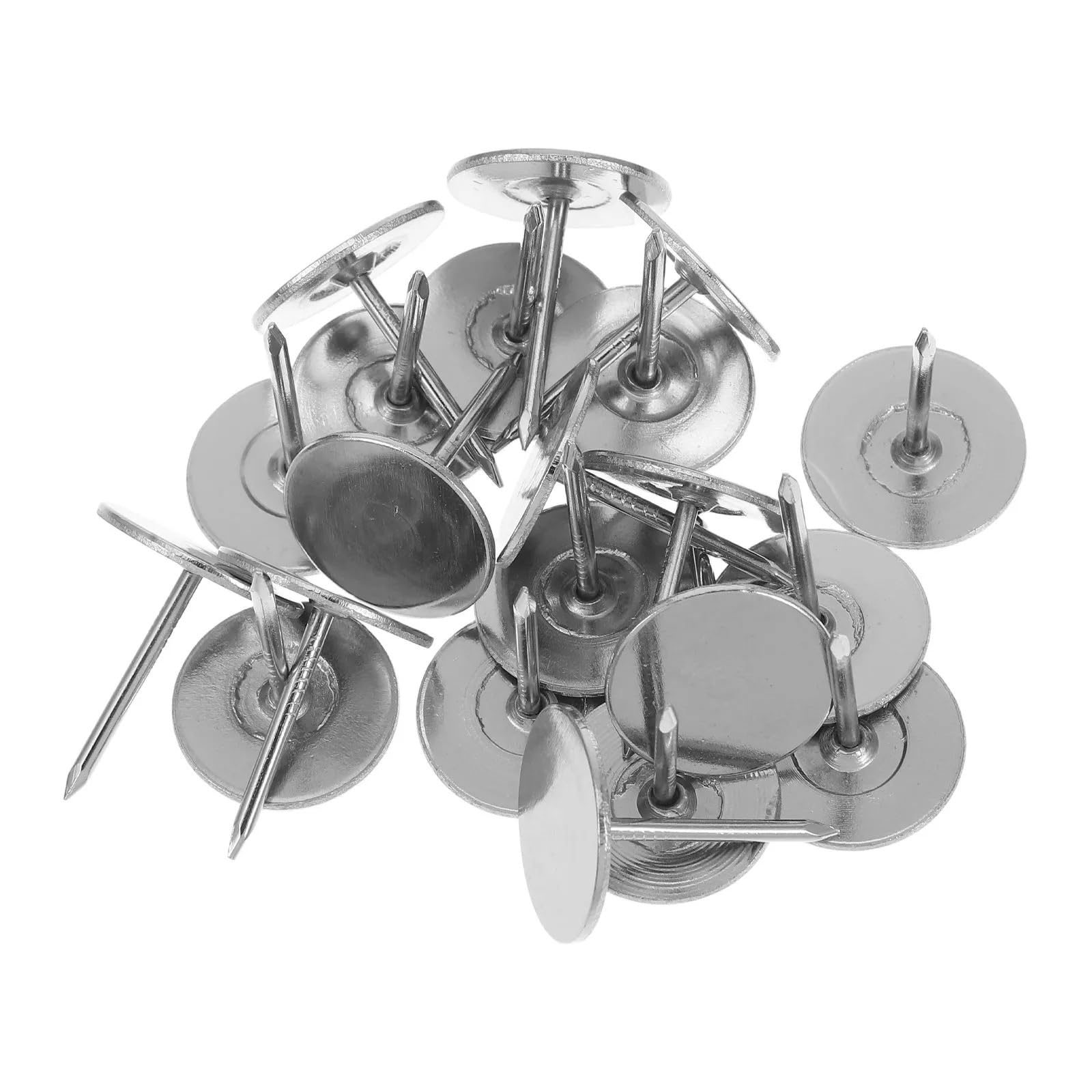 Flat Head Push Pins 20Pcs Flat Head Thumb Tacks Metal Nails For Furniture Decoration Cork Board Sofa Chair Push Pins For Crafts