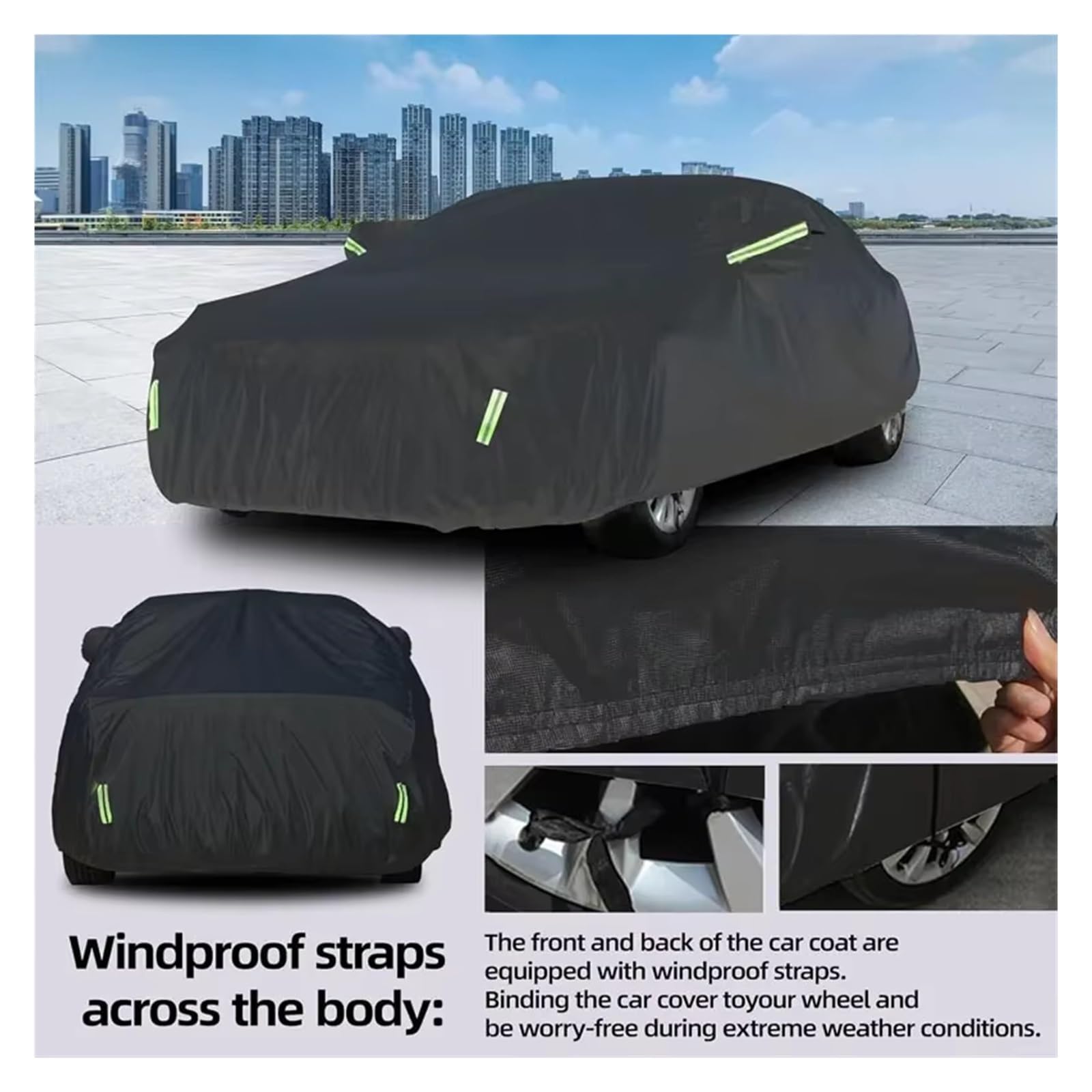 Autoscheiben Sonnenschutz Für Cadillac Für VISTIQ Wasserdichter, Schneefester Sonnenschutz, Winter- Und Sommer-Autoschutzzubehör, Vollständige Autoabdeckung