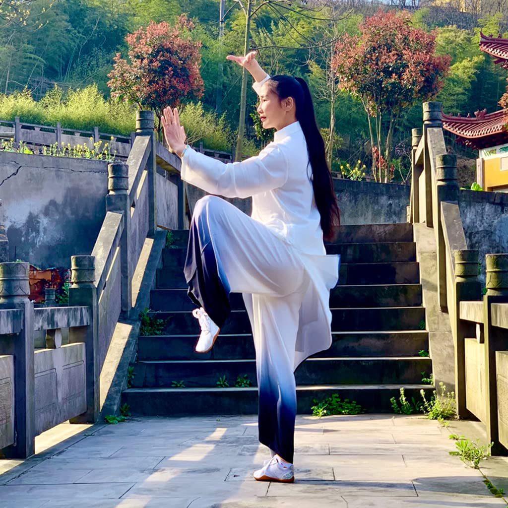 Morbido Yaga Wing Chun Tai Chi Suit Donna Cotone Kung Fu Wushu Arti Marziali Uniforme Giacca Stile Cinese Pantaloni Mattina Esercizio Costumi