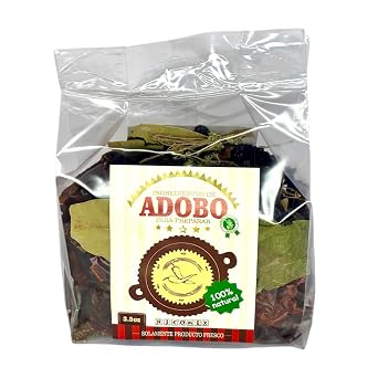 PA-QUE-TE HAGAS UN ADOBO. Mexican adobo sauce. Package ready to prepare Mexican adobo sauce. Mixture of 100% natural dried chillies and spices. 3.5 oz for 8 servings. 3.5 oz