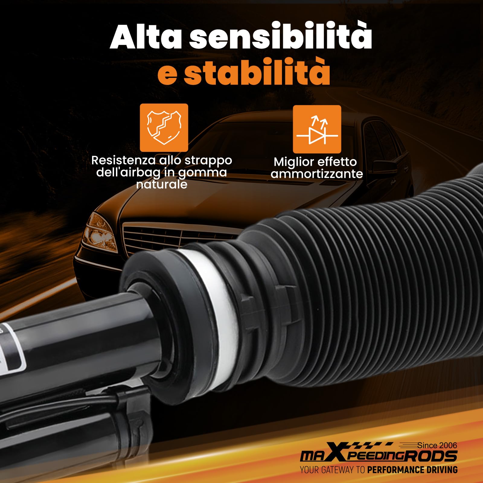 maXpeedingrods Sospensione pneumatica Ammortizzatore per Mercedes S W220 S320 S400 2203205113
