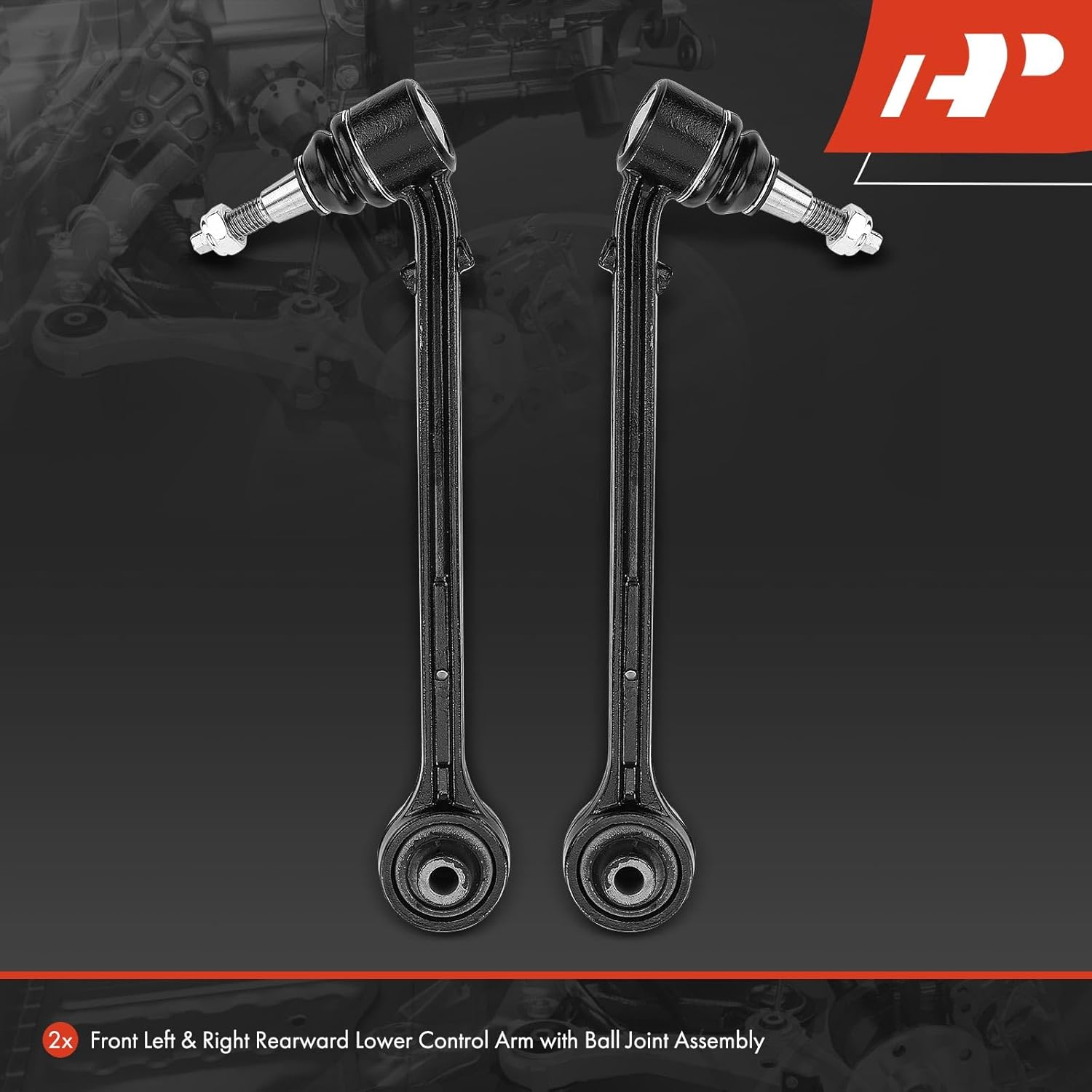 A-Premium 2 x Front Rearward Lower Control Arm, with Ball Joint & Bushing, Compatible with Chevrolet Camaro 2010-2015