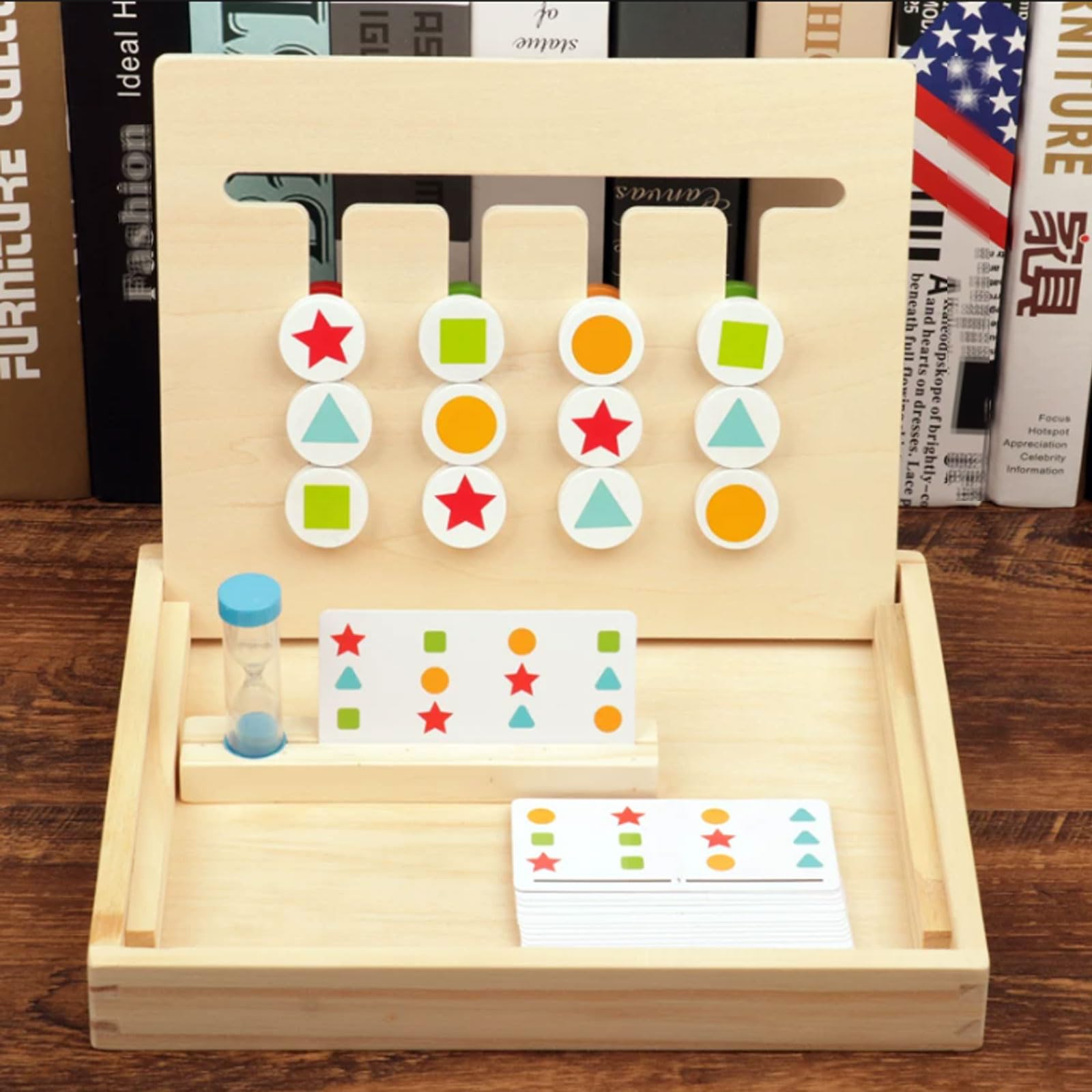 Juego Lógico de Madera Montessori de Cuatro Colores