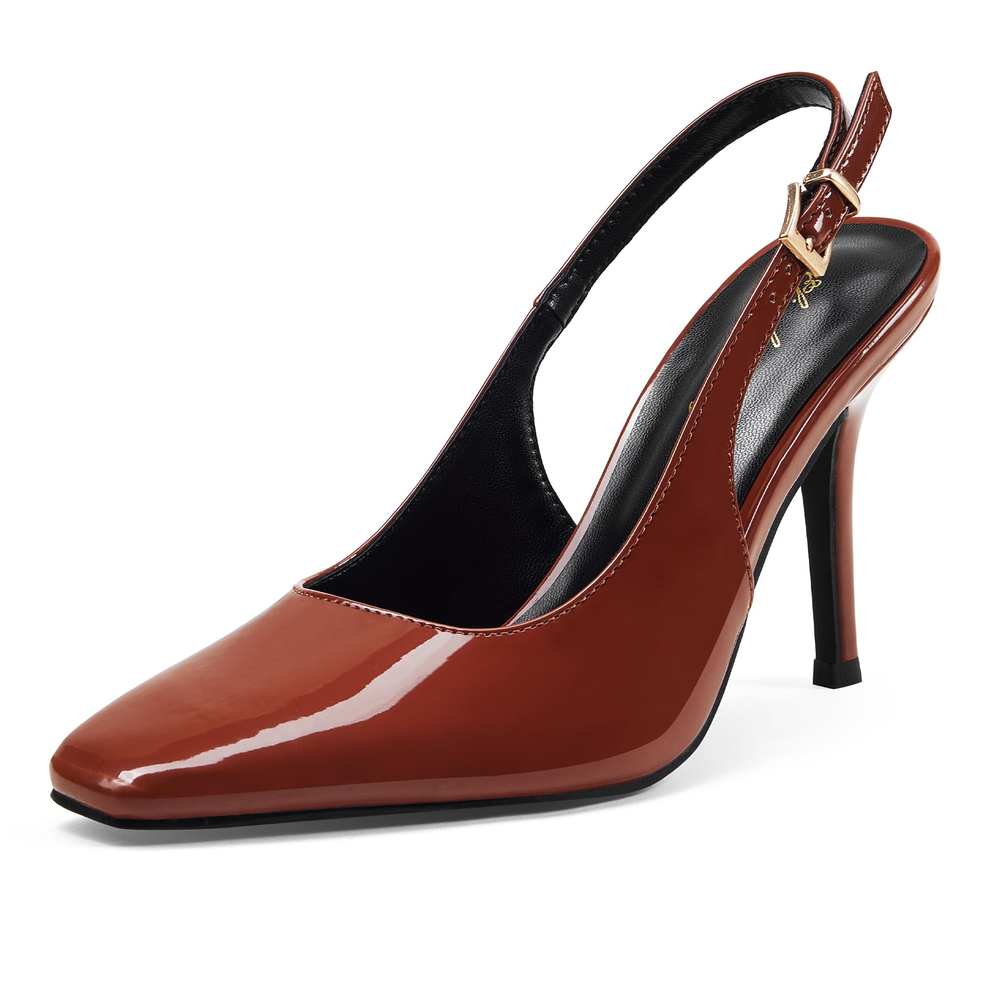 Zhabtuc Slingback Pumps mit quadratischer Zehenpartie, 8,5 cm Absatzhöhe, Exquisite und Elegante Abendkleidung