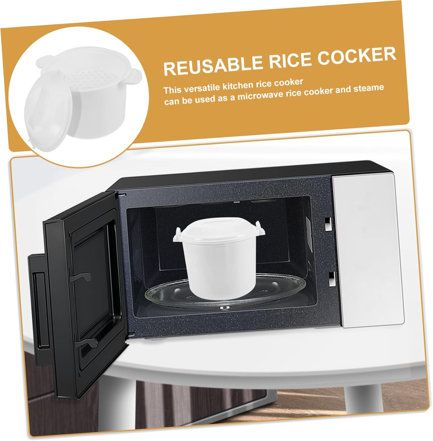 Ciieeo Microwave Rice Cooker Steamer Rice Cooker Cup Capacity Cuckoo Style Food Storage Ramen Microwave Oven Reusable Container Nutritious Meals Versatile Design Capacity