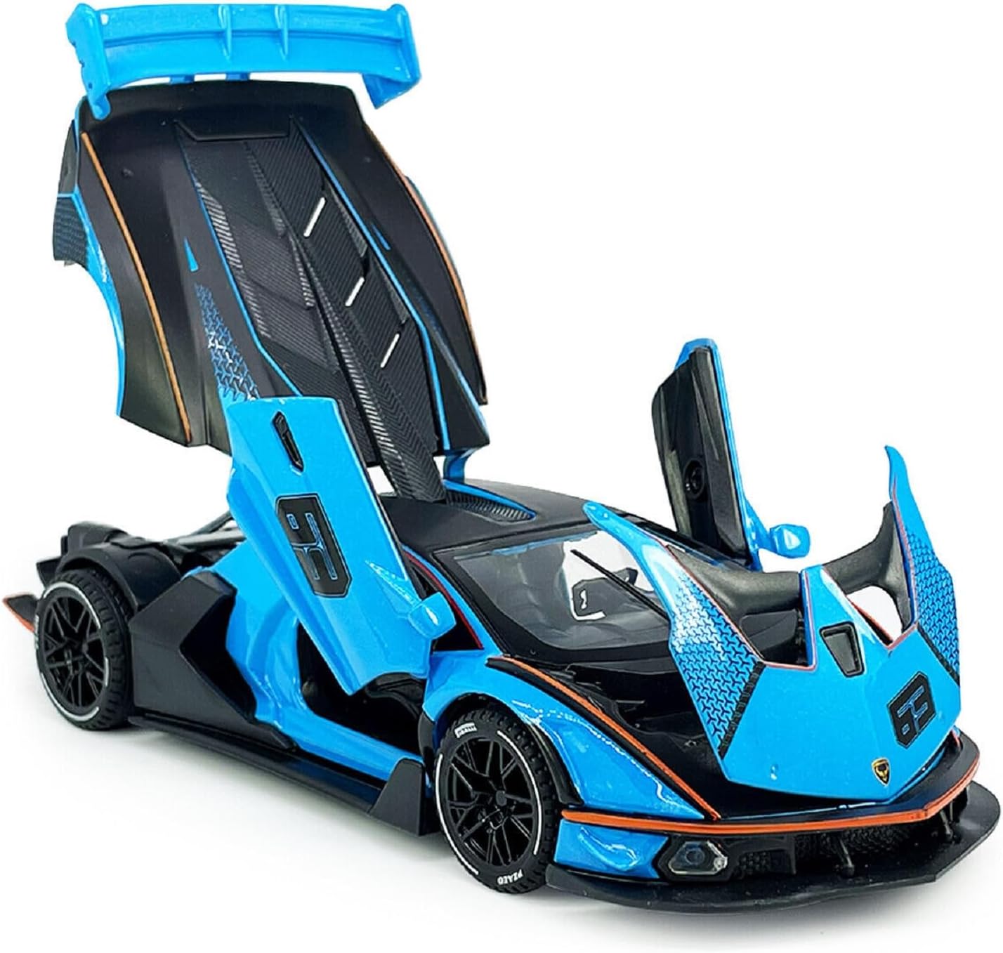 KTRS Enterprise 1:32 Lambrghini Metal Pull Back Car with 6 Openable Doors & Sound Light Auto Toy car Essenza SCV12 Modellauto Die Cast Modell Fur Kinder