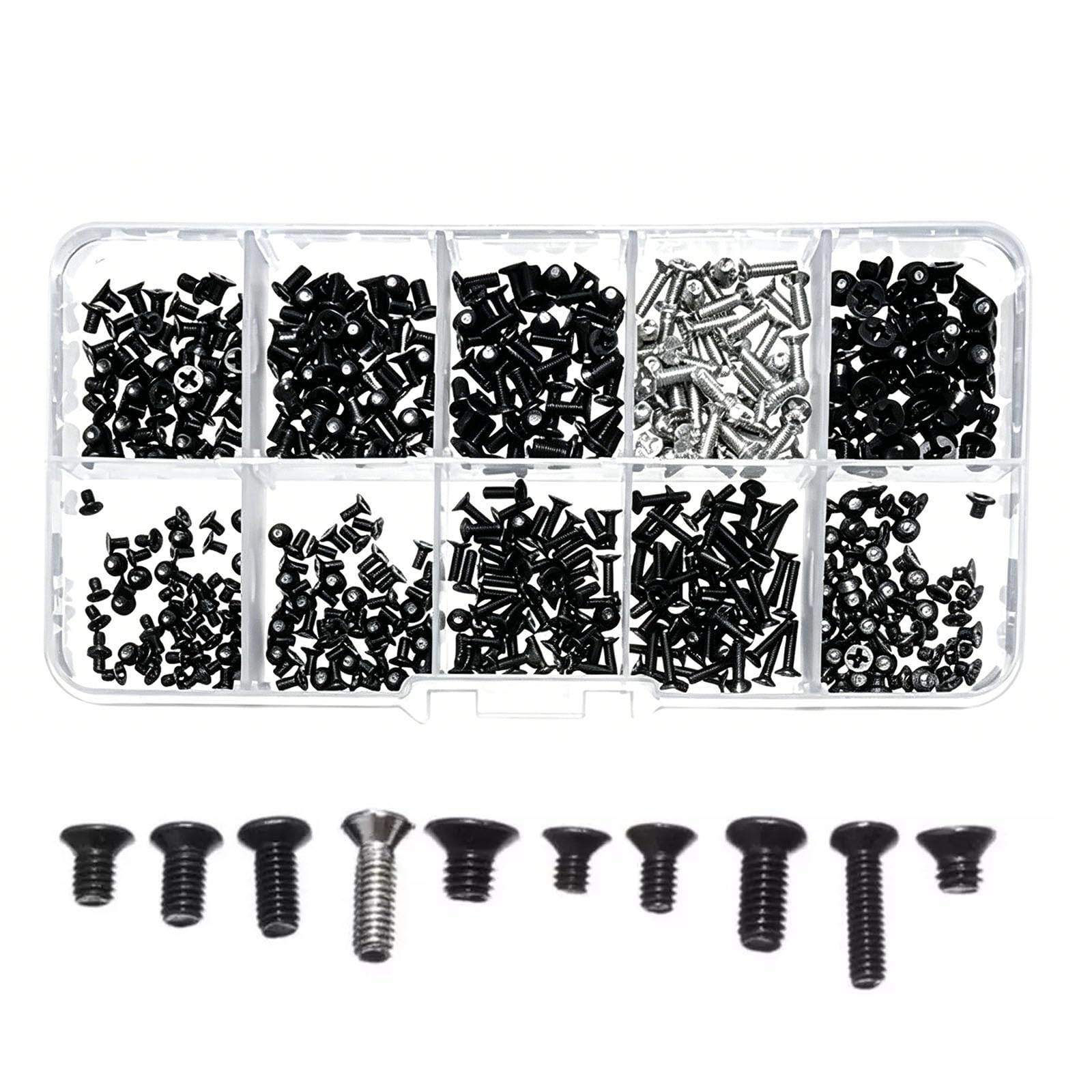 500Pcs Laptop Repair Kit Screw Set, Universal Notebook Replacement Screws, Compatible with Dell HP Lenovo Acer Asus, SSD Hard Disk Keyboard Motherboard Repair, Organised Storage Box-image-9
