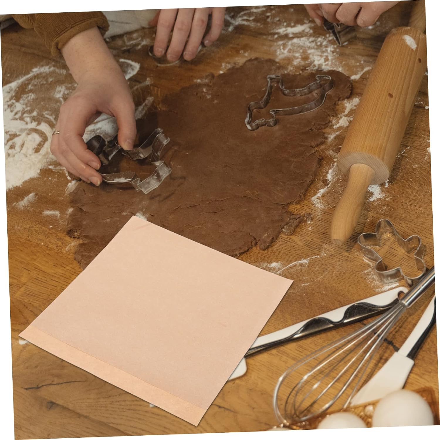 Healeved 500pcs Oil-resistant Kraft Paper Bags Disposable Cookie Bags for Packaging Paper Snack