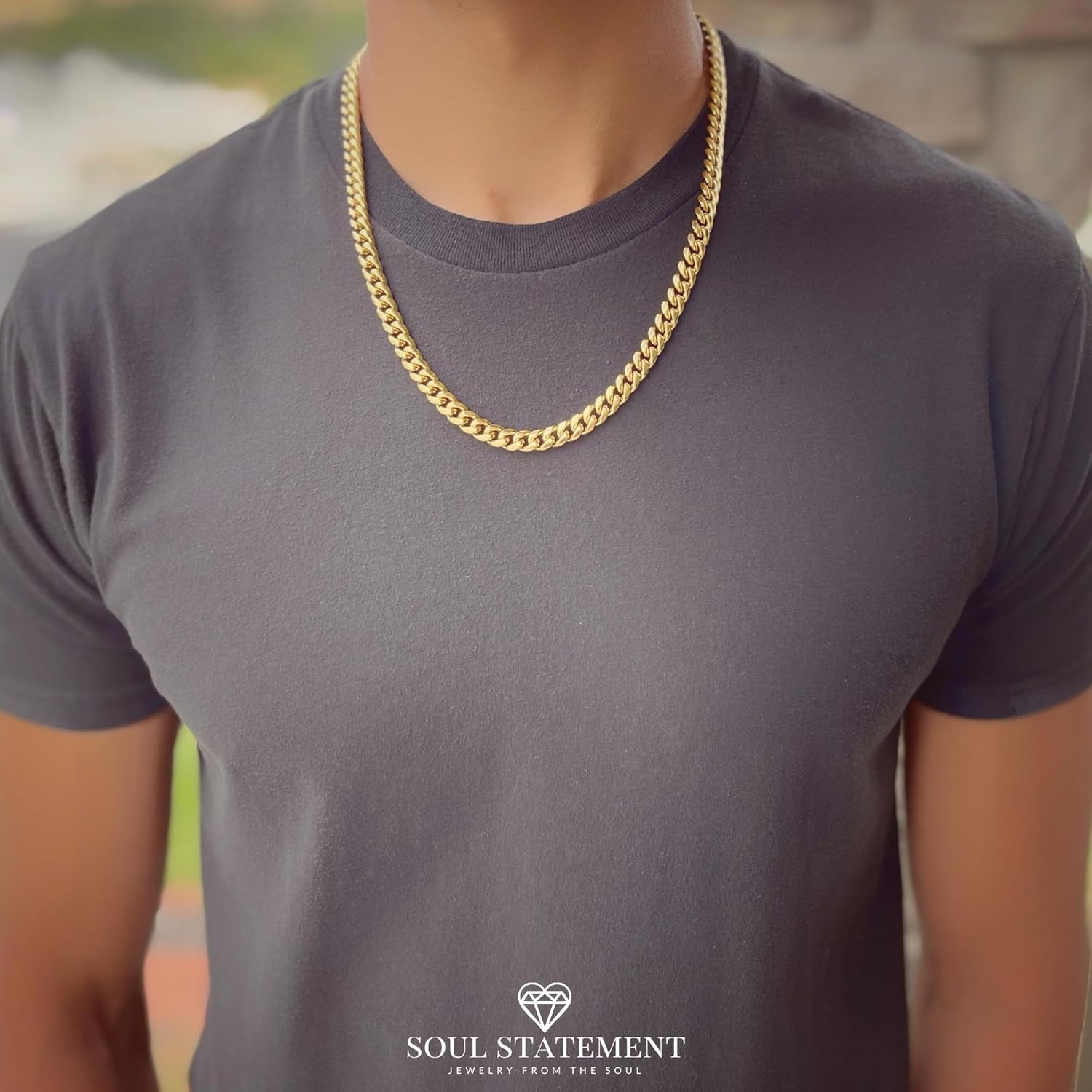 Cuban Link Chain Neckace for Men - Stainless Steel, Personalized Meaningful Message Card with Bible Verse on back, Promise to My Husband, Son, Dad, Boyfriend - Keepsake Box - Image 2