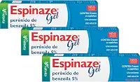 Kit 3 Espinaze Gel 20g Benzoíla 5% n Contra cravos e espinhas