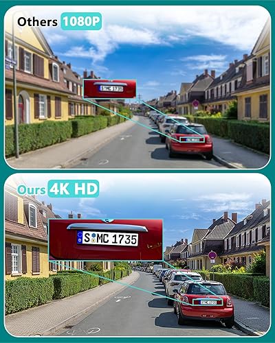 Miniatura 4 de Cámaras de seguridad solar 4K inalámbricas para exteriores, cámaras WiFi de 5 GHz2.4 GHz para seguridad en el hogar con doble lente, sirena,