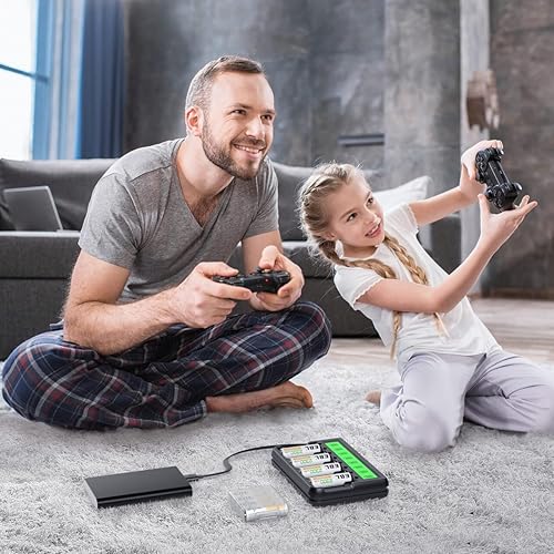 Miniatura 8 de EBL 16 sistemas AA AAA Baterías Combo 8 Bay LCD más reciente versión cargador de batería