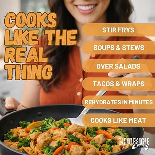 Miniatura 5 de Proteína vegetal texturizada, sustituto de carne vegana, 100% libre de hexano, fabricada con soja amarilla graduada #1, 100% vegana, fabricada en