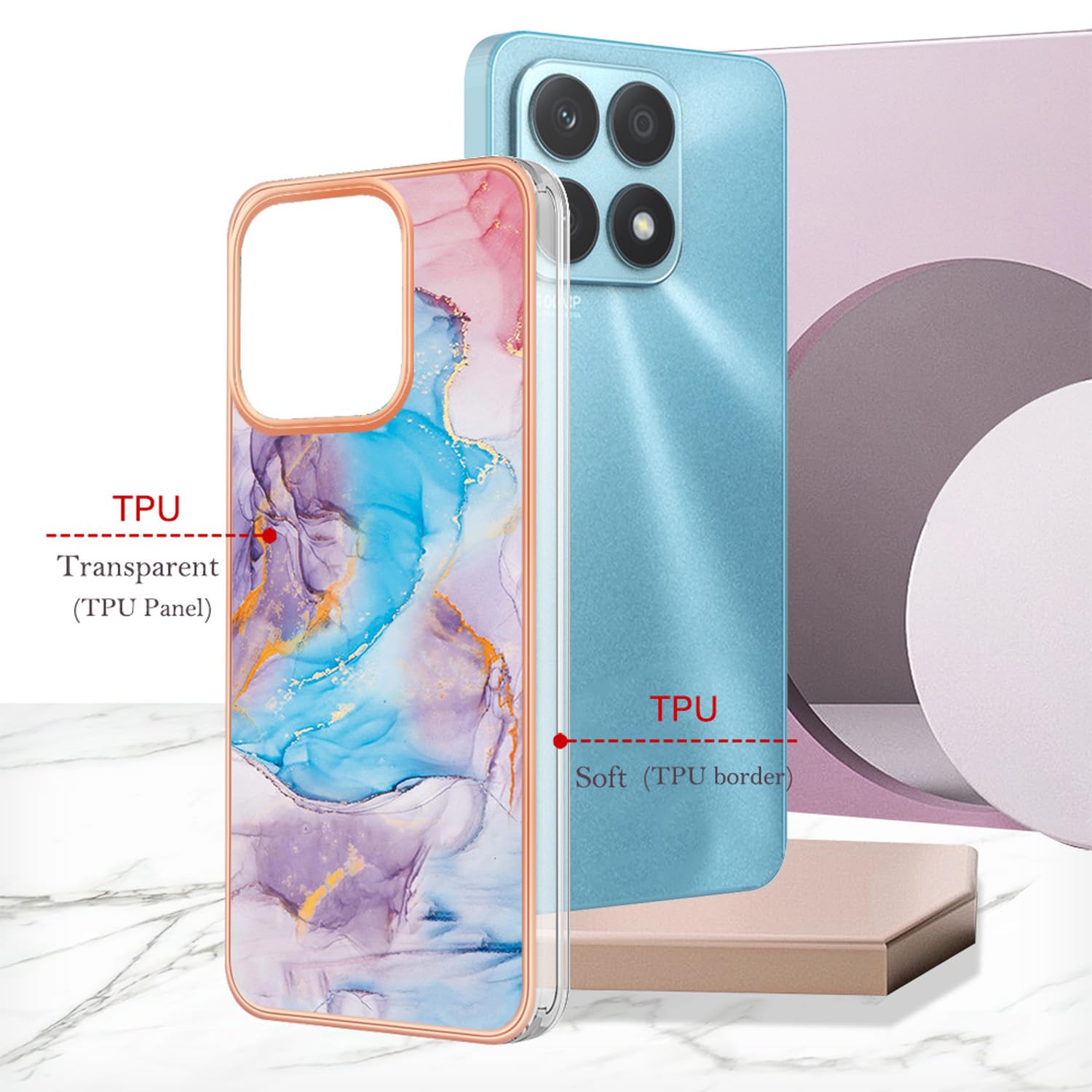 Ivoler Silikon Hülle Für Honor 70 Lite/X8 5G/X6 – Transparent, Stoßfest, Kratzfest, Mit Erhöhten Kanten
