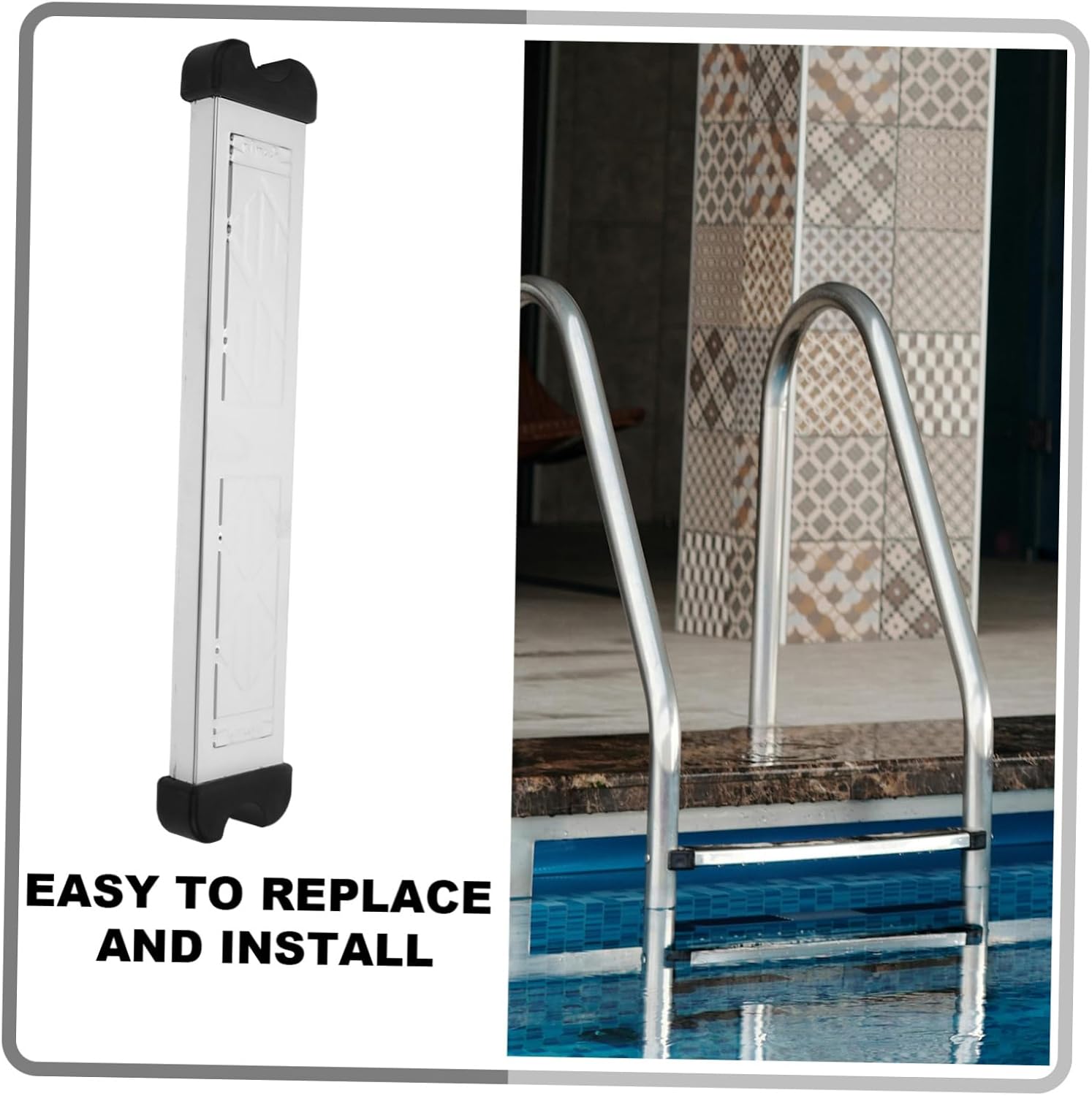 Inground Pool Ladder Step Stainless Steel Handrail Easy Install Pool Ladder Steps