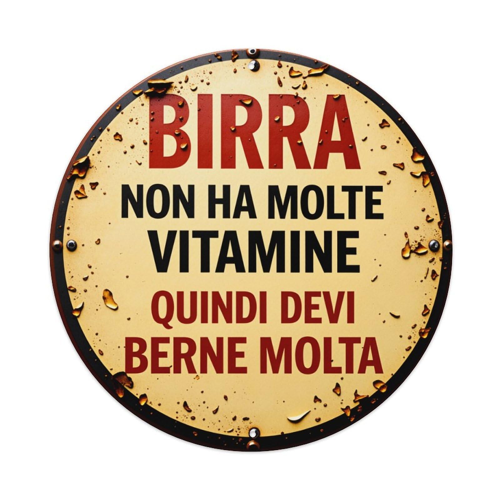 Beer Doesn't Have Many Vitamins, So You Have to Drink A Lot of It. Metal Tin Sign Vintage Garden Bedroom Cafe Bar Man Cave Home Wall Decor Metal Poster 8x8 inches