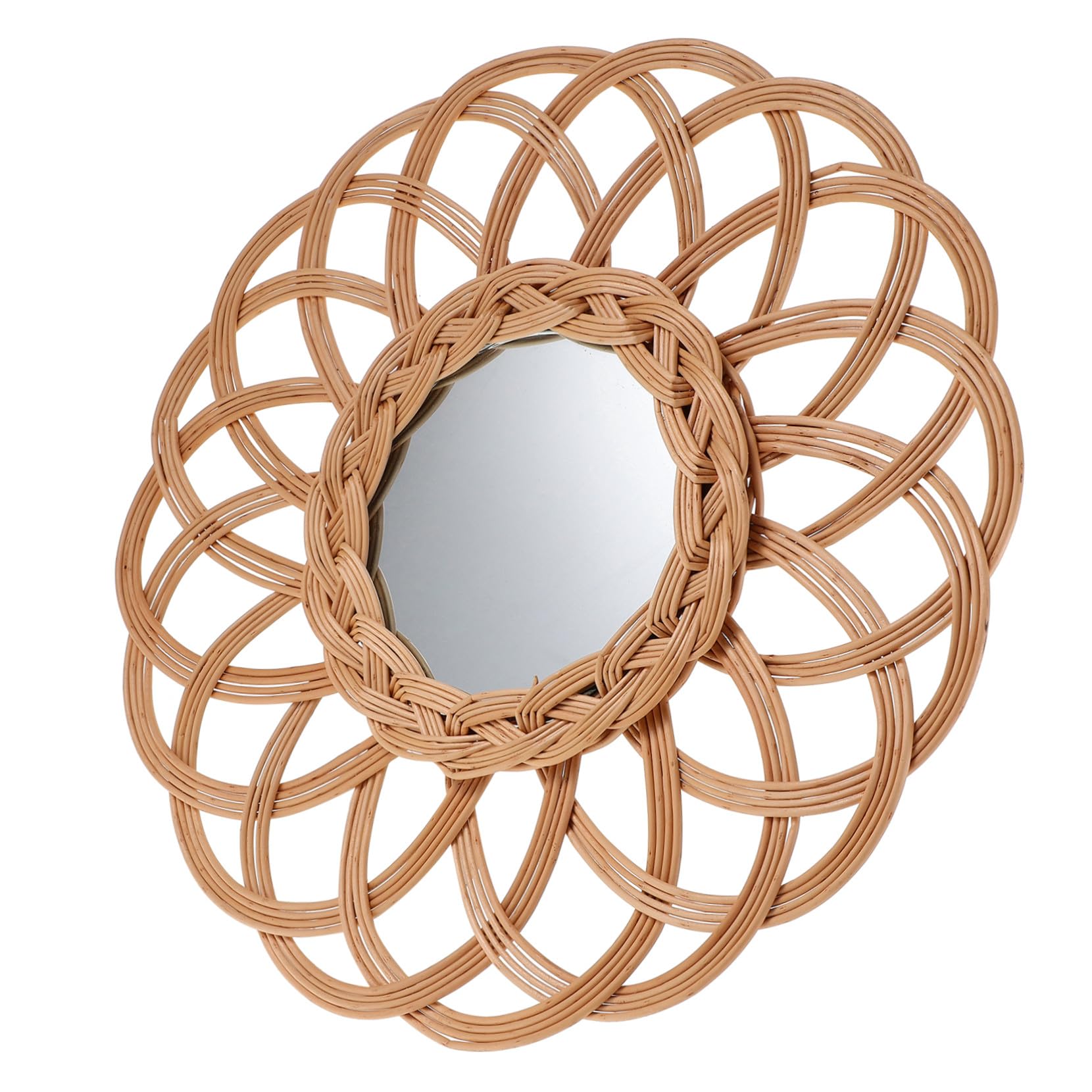 Miroir mural tissé pour salon et chambre : décoration rustique élégante