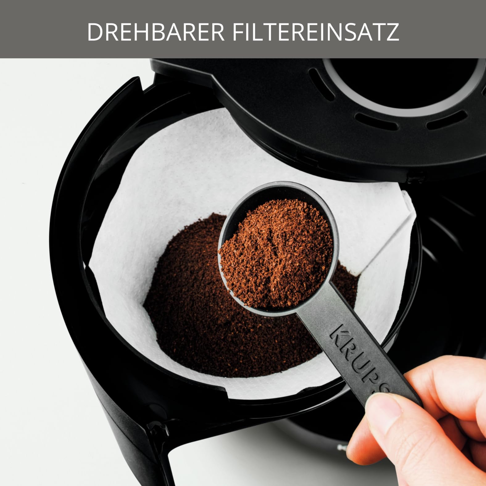 Krups F30908 ProAroma Filterkaffeemaschine 1,25L 1050W Schwarz