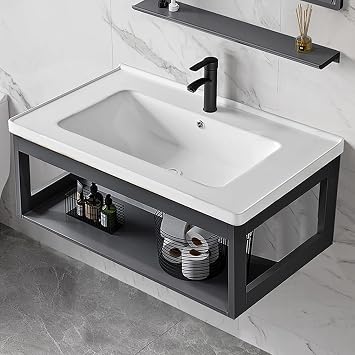 Corner Bathroom Vanity Sink Combo,Compact Bathroom Sink,Bathroom Vanities Cabinet Sink Combo for Small Space, Laundry Tub Sink Combo for Home Kitchen Patio Room71 * 40cm/28 * 15.7in