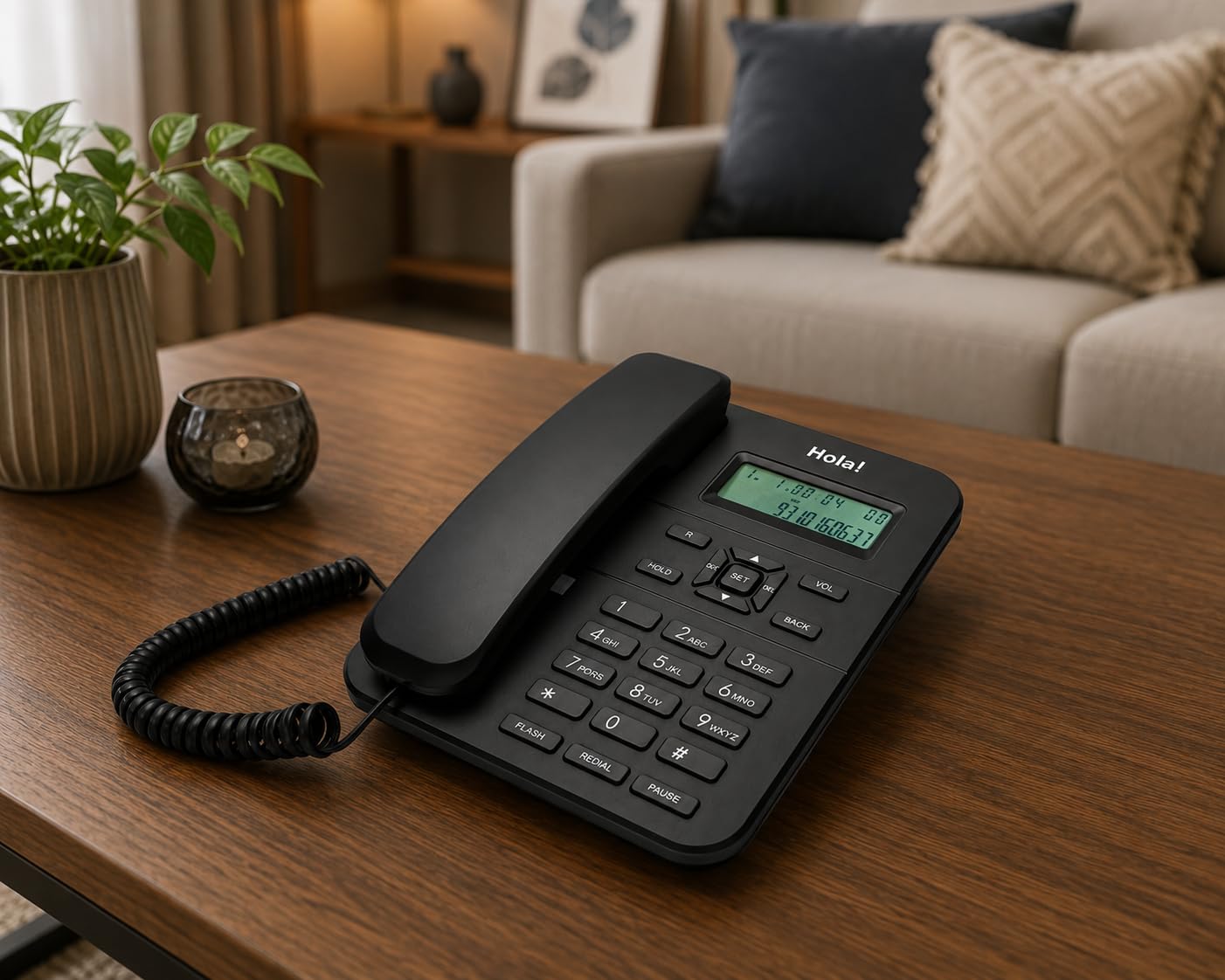 Hola TF 310 Caller Id Corded Landline Phone with CLI and Incoming and Outgoing Call List for Direct Dialing — Amazon image 2