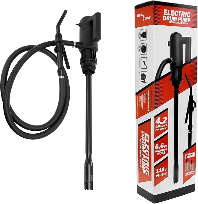 TERA PUMP Telescopic Chemical Plugin Electric Barrel Pump