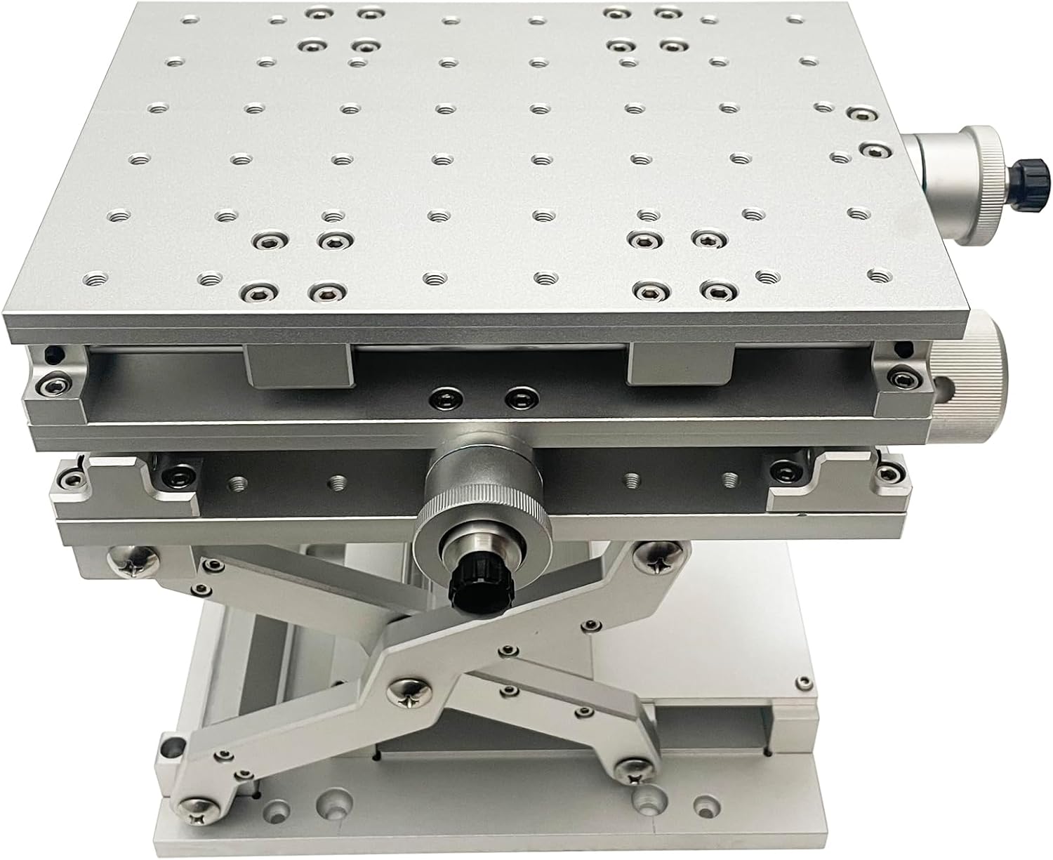 INTBUYING 3 Axis Moving Work Table Marking Machine Accessories M4 Position Hole XYZ Moving Positioning Working Platform