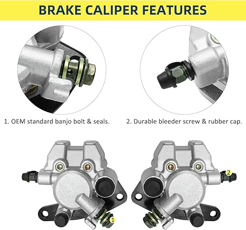 Miniatura 4 de M MATI Pinzas de freno delanteras izquierda derecha para Suzuki Eiger 400 500 Ozark 250 Quadsport 250 400 Vinson 500 LTA 400 500 LTF 250 400 LTZ 250