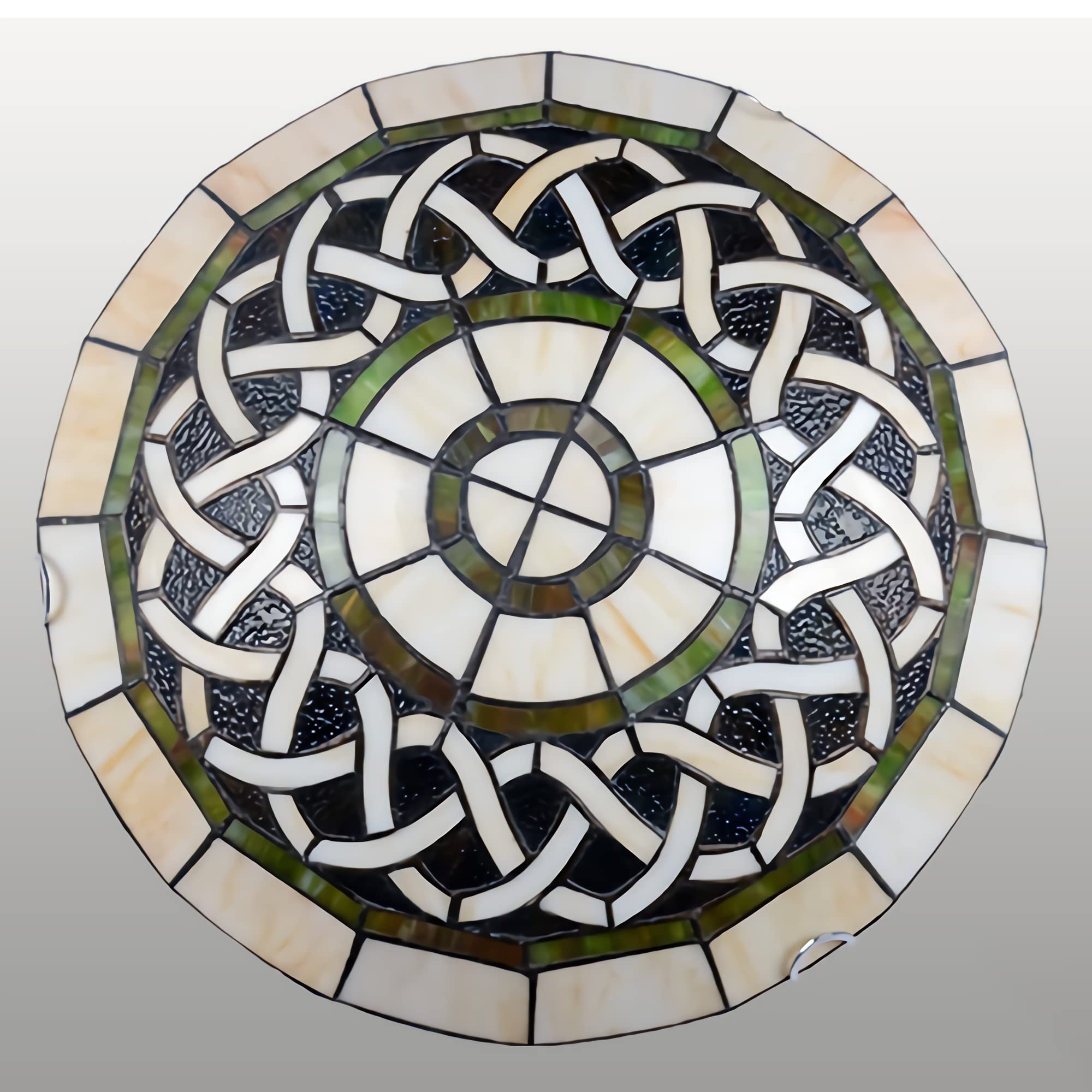 Plafonnier Tiffany encastré luminaire vintage verre teinté pour couloir loft