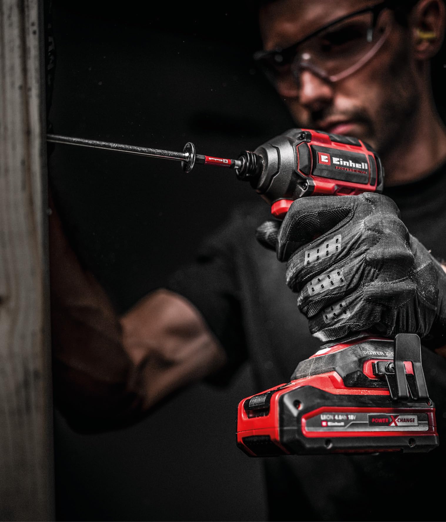 Trapano a percussione a batteria Einhell Professional TP-CI 18/250-C Li BL-Solo Power X-Change (18 V, 250 Nm, Brushless, mandrino esagonale, luce LED, batteria esclusa)