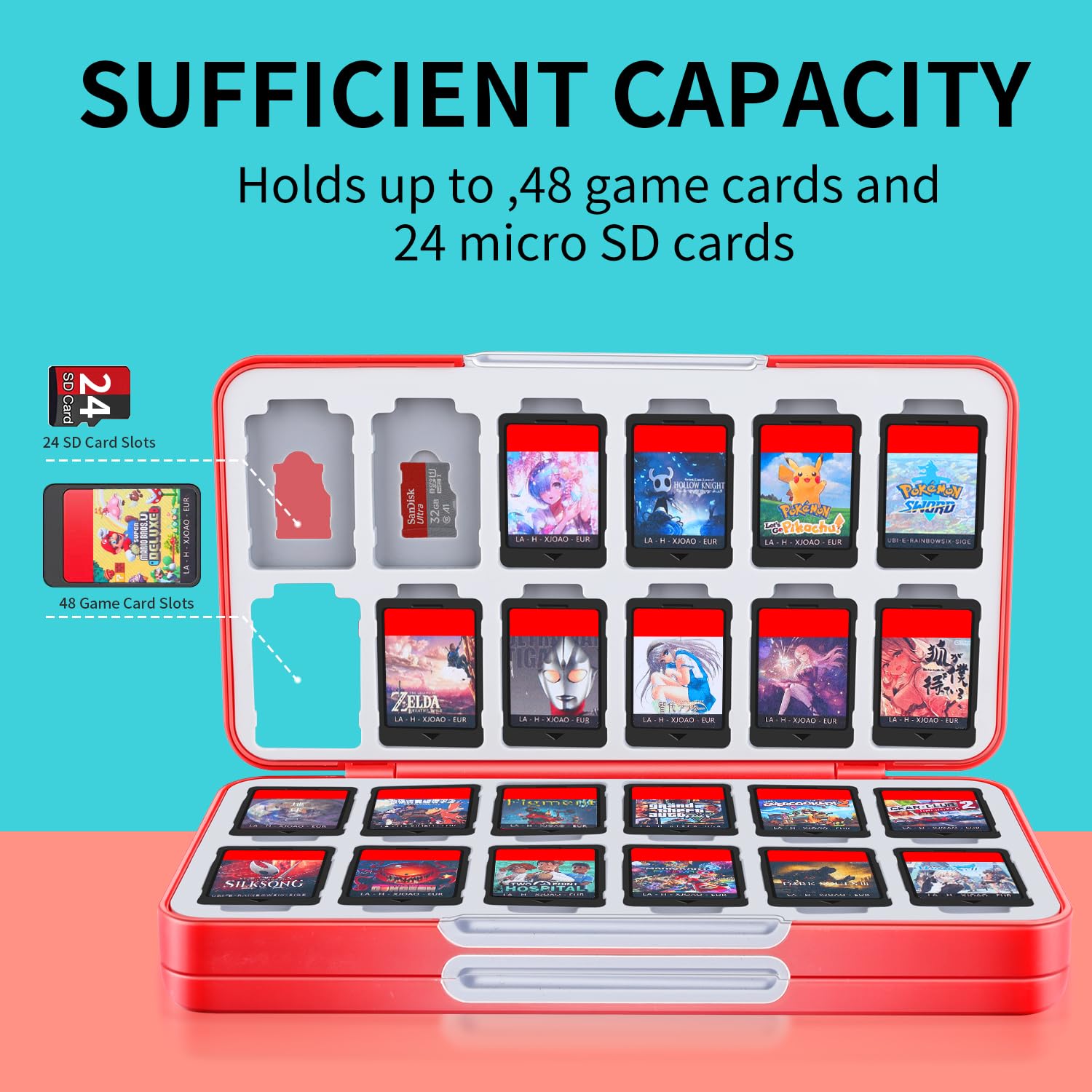 Amazon.com: MOSAHOLL Switch Game Card Case Holder - Portable Game