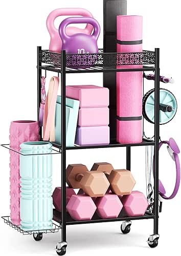 Yoga Mat Storage Rack, Home Gym Storage Rack, VOPEAK Workout
