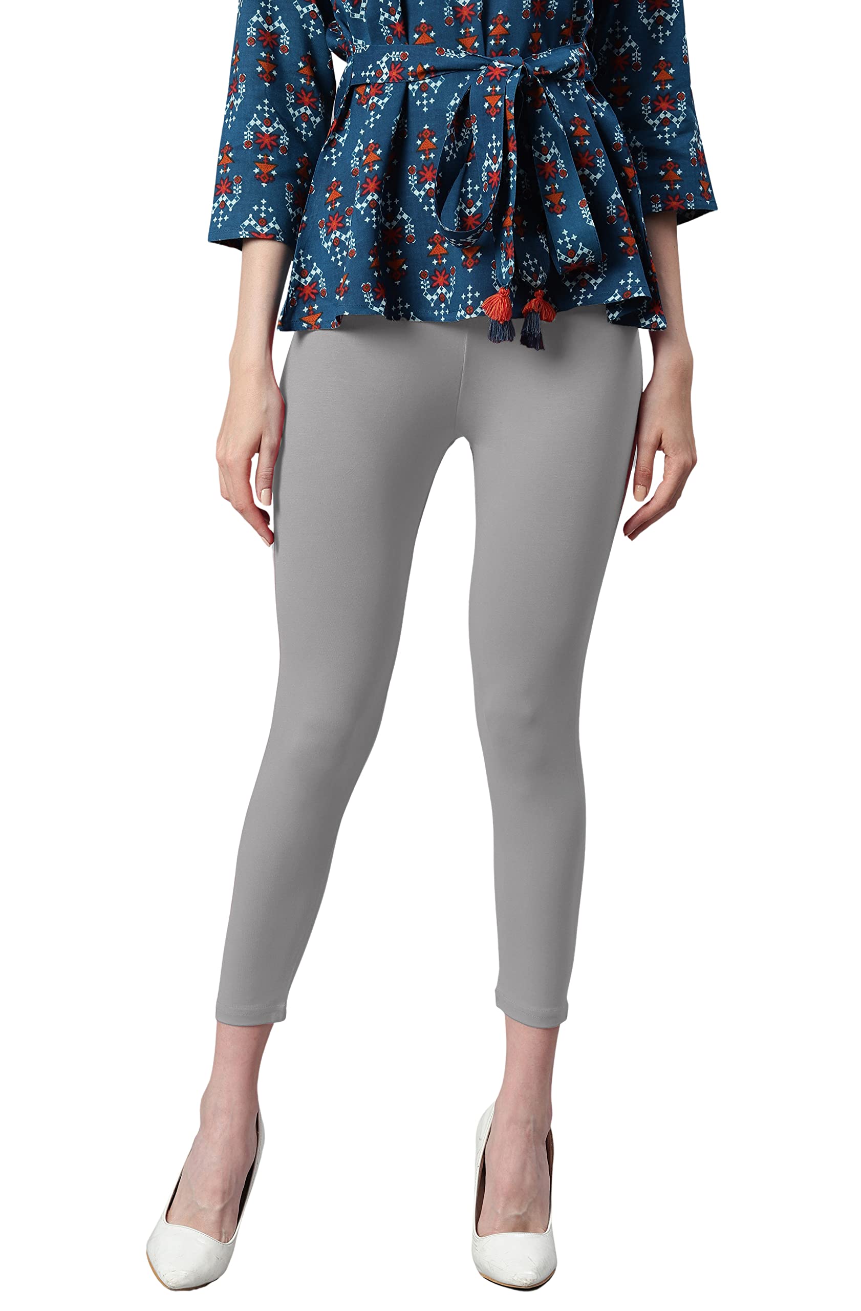 janasya Women's High Rise Viscose Lycra Regular Fit Leggings-picture-26
