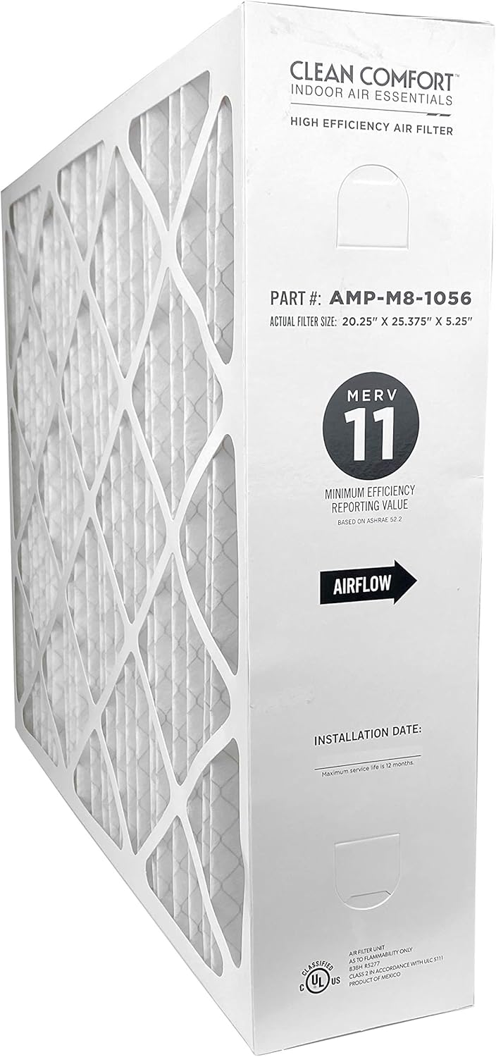 Clean Comfort AMP-M8-1056 - 20" x 25" x 5" Media Air Filter, MERV 11