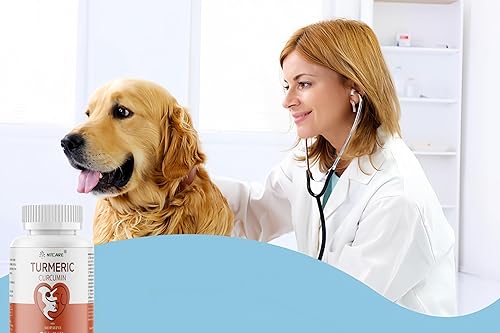 Miniatura 5 de Cúrcuma para perros, alivio del dolor antiinflamatorio, alivio del dolor de perro, 120 tabletas masticables para apoyo de cadera y articulaciones