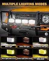 Vista 3 de Auxbeam Serie V-MAX 204W Luces LED de Conducción en Pod, Luz de Proyección Rectangular de 7 Pulgadas para Todo Terreno con DRL Ámbar y Luz Trasera