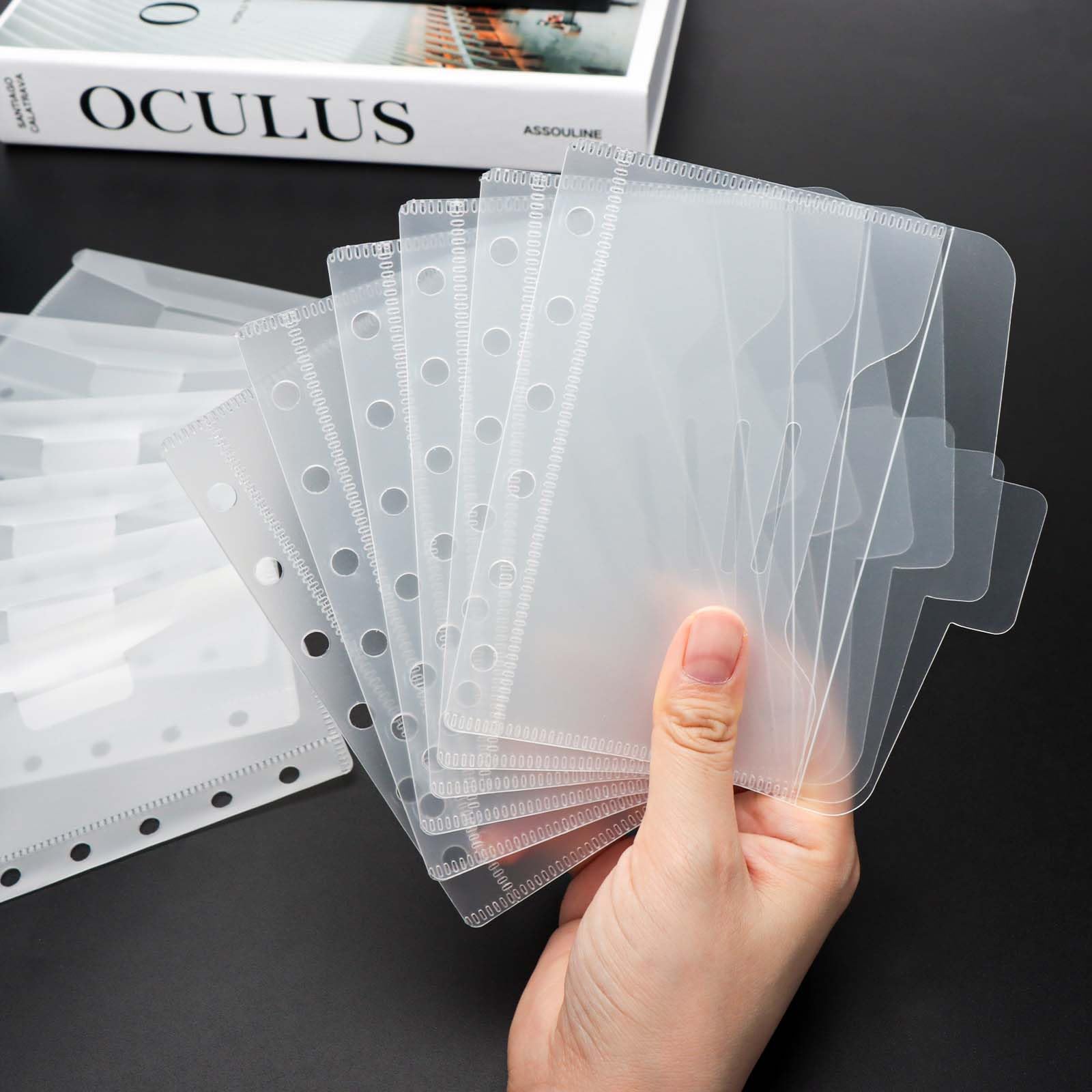 12 Enveloppes Budgétaires A7 Sans Zip En Polypropylène Rose - À Glisser Dans Un Classeur à 6 Anneaux - Pour Ranger Billets, Tickets, Cartes - Poches Doubles - 3
