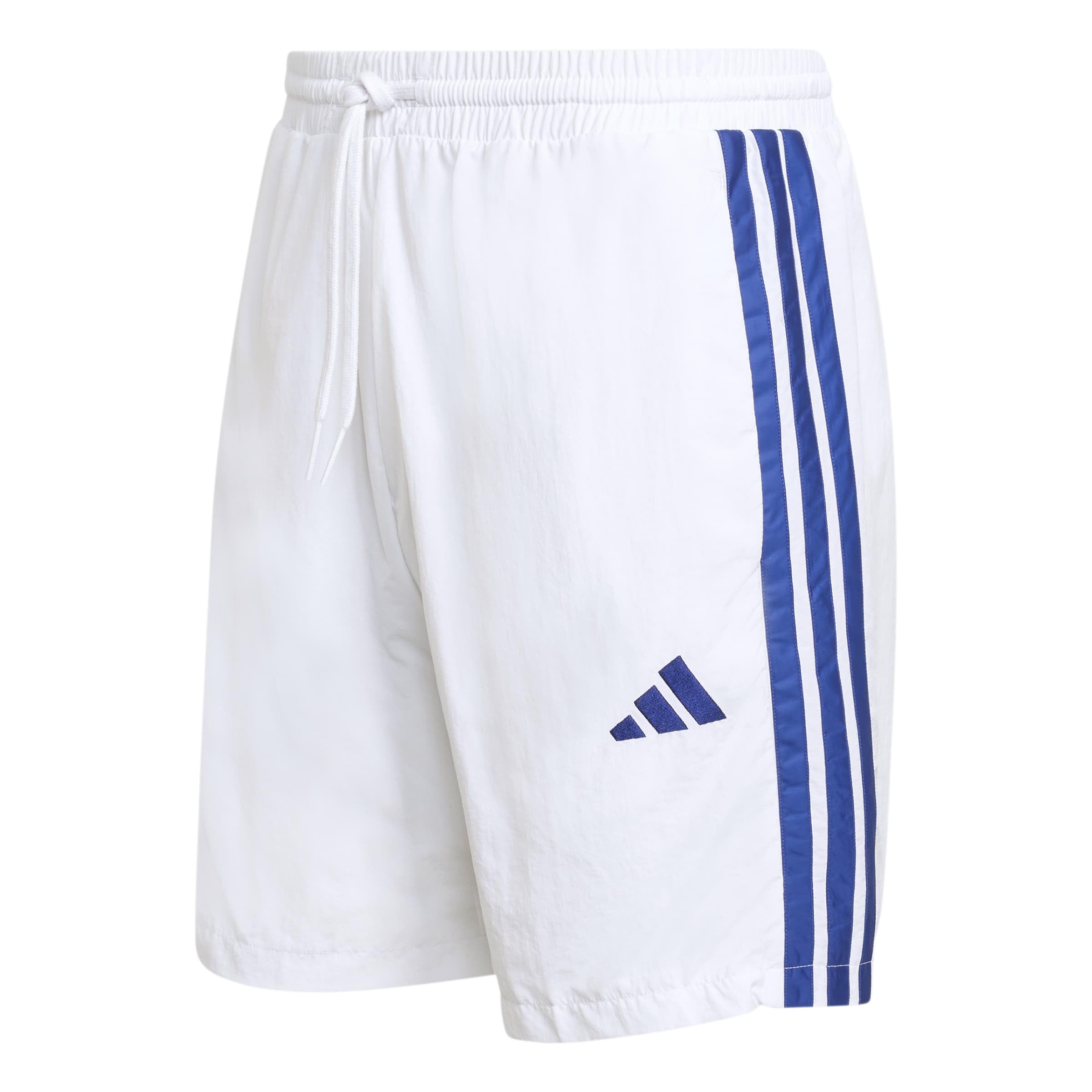 adidas Men's Essentials Three Stripes Chelsea Woven Short, White/Mystery Ink/Mystery Ink/Mystery Ink, 3XL