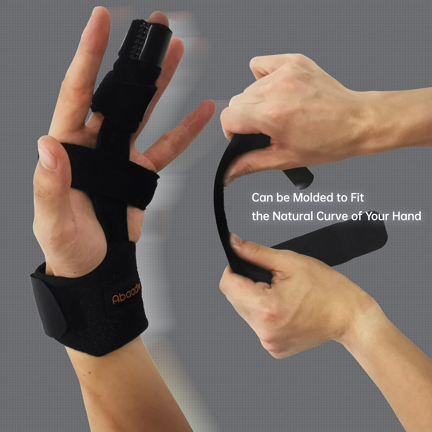 Abaadlw Trigger Finger Splint 2 Pcs, Finger Splints for Broken Finger, Adjustable Index Finger Splint, Finger Splint Middle Finger, Ring Finger Splint, Pinky Finger Splint (S/M)