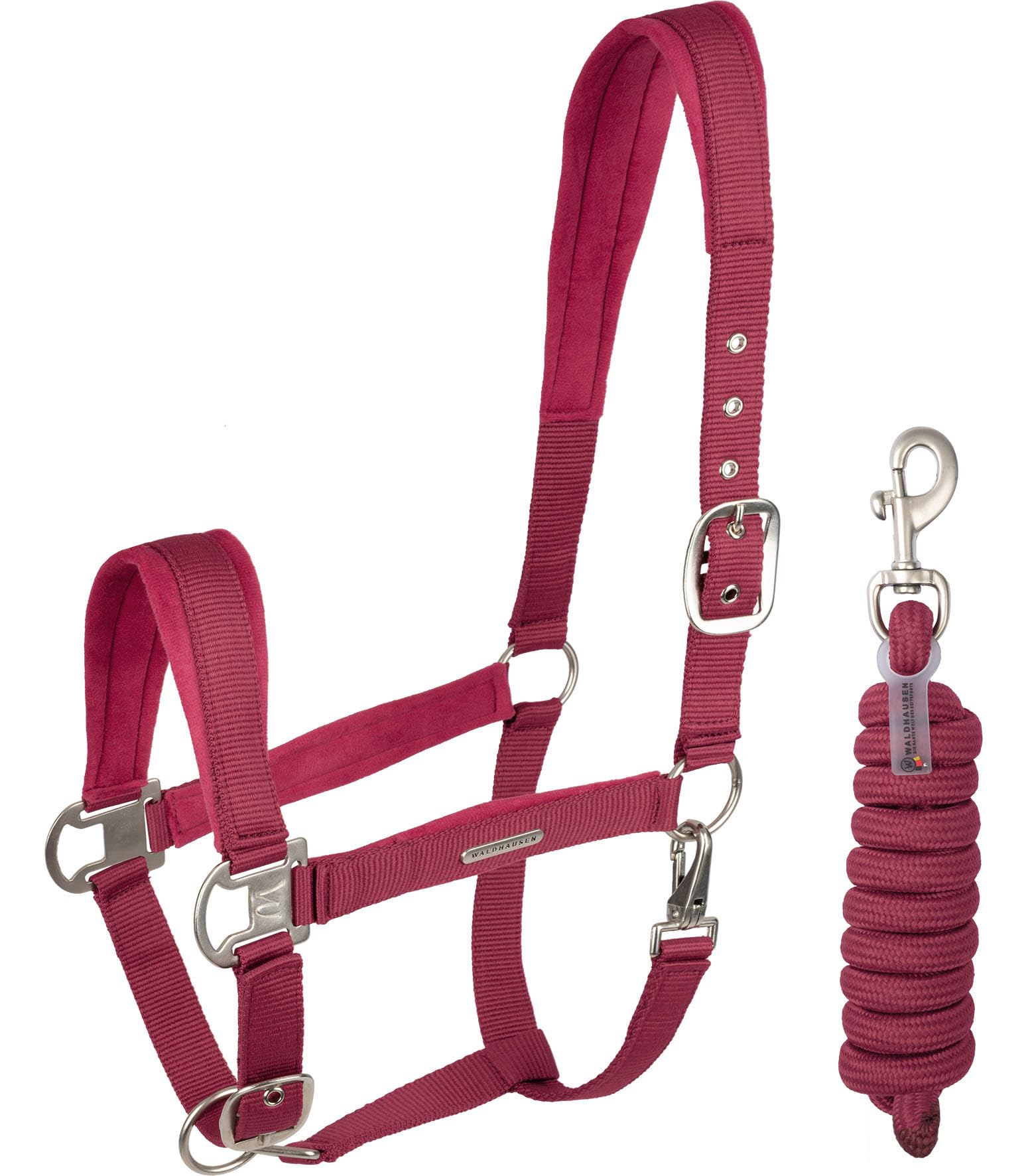 WALDHAUSEN Halfter Set Velvet, Granatapfel, Pony